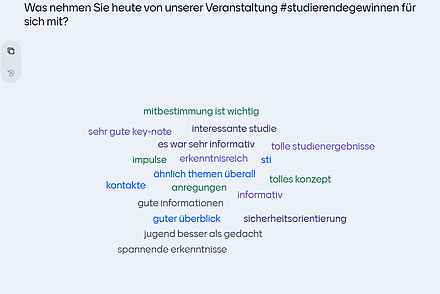 Mentimeterumfrage wie man Studierende gewinnt