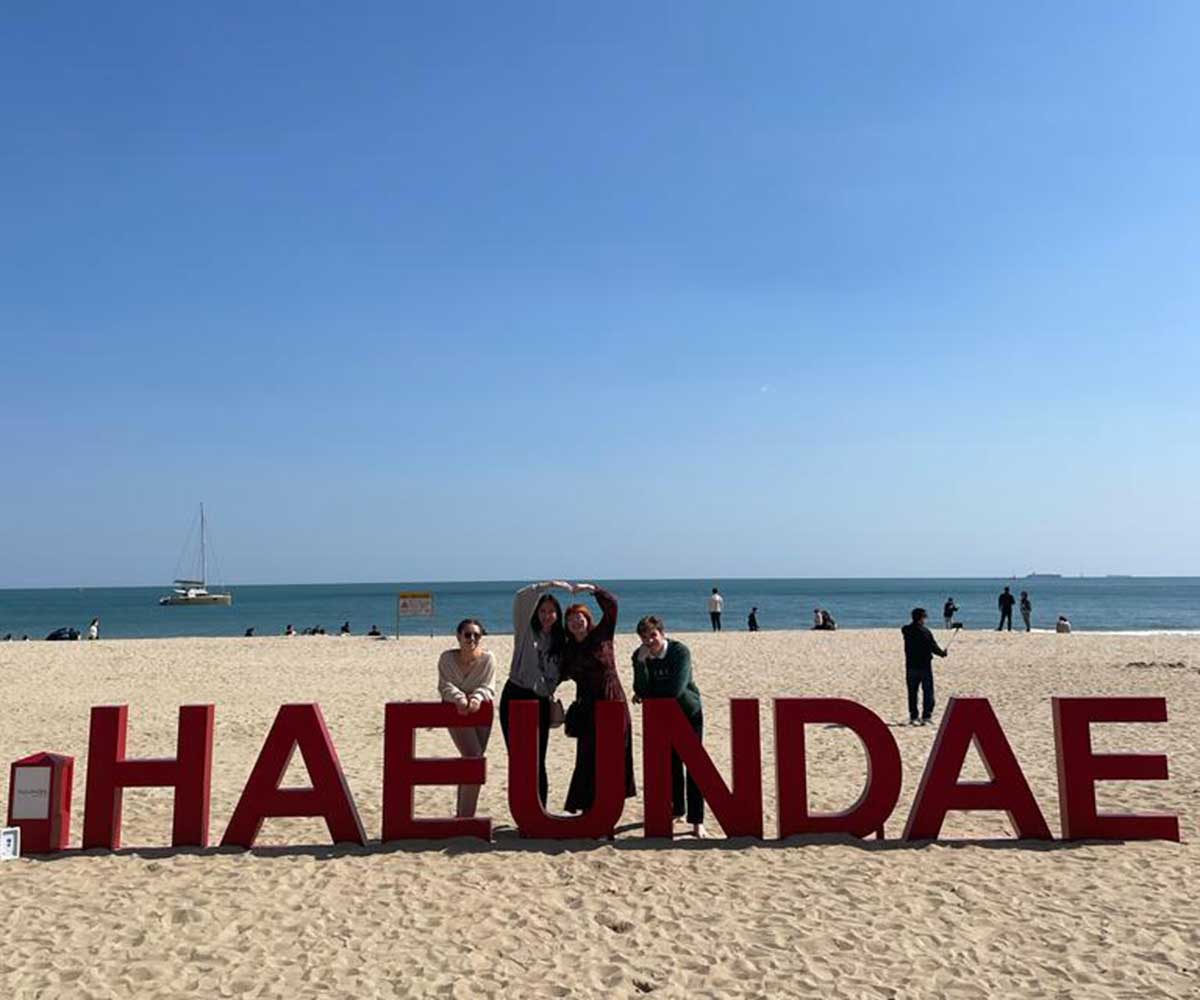 Ausspannen am Haeundae Strand. 