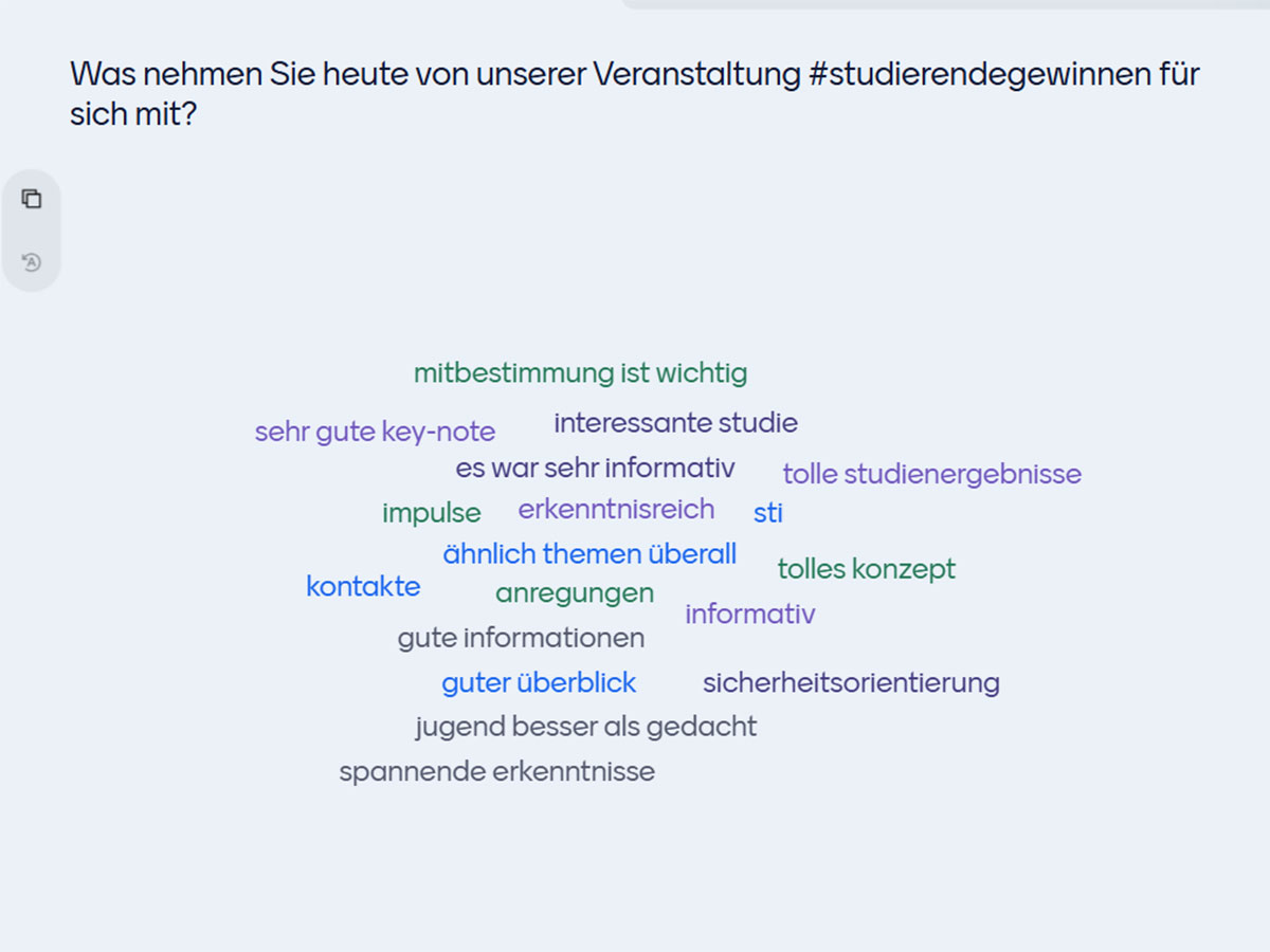 Mentimeterumfrage wie man Studierende gewinnt
